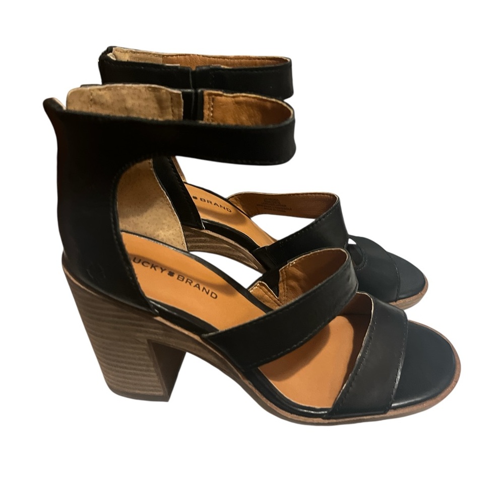 Lucky Brand Black Strappy Heels